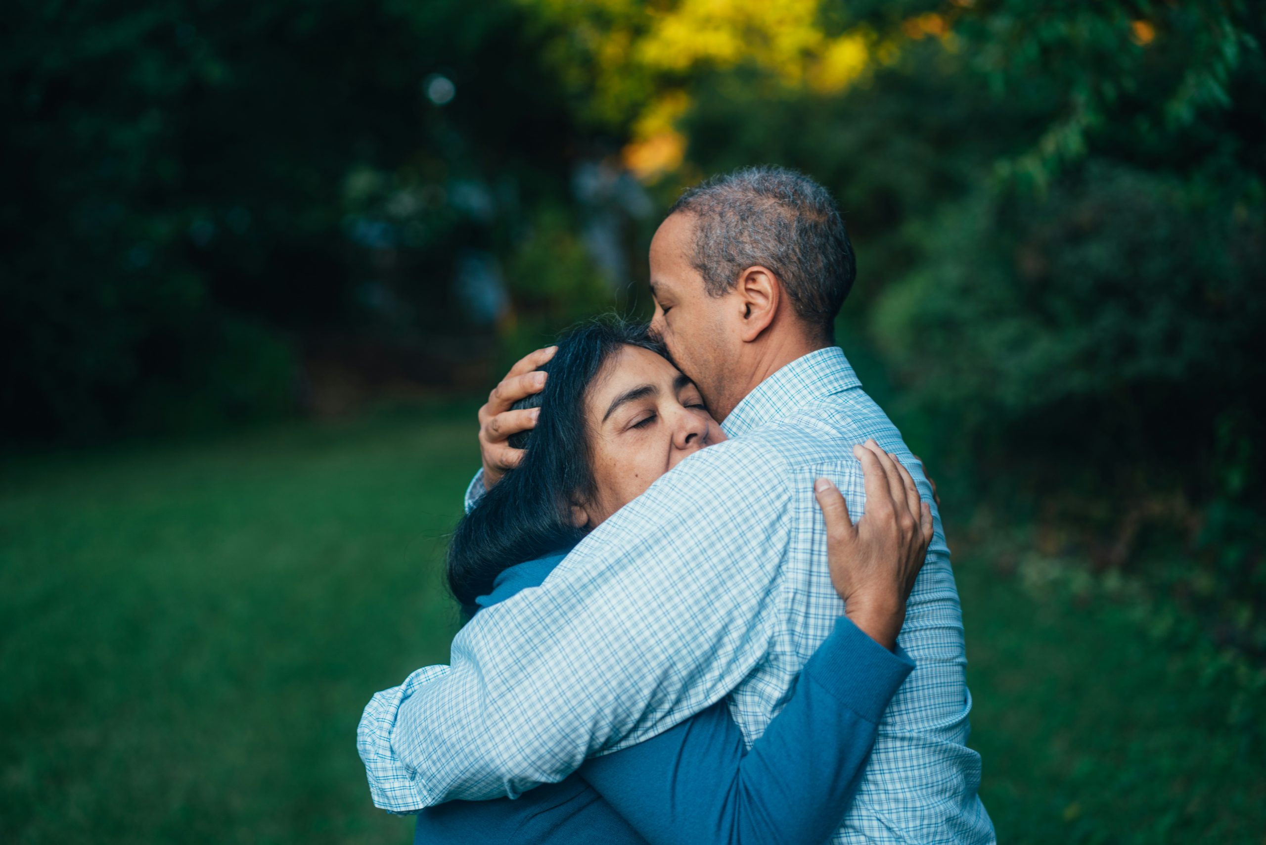 Emotionally Focused Couples Therapy. Couple embracing.